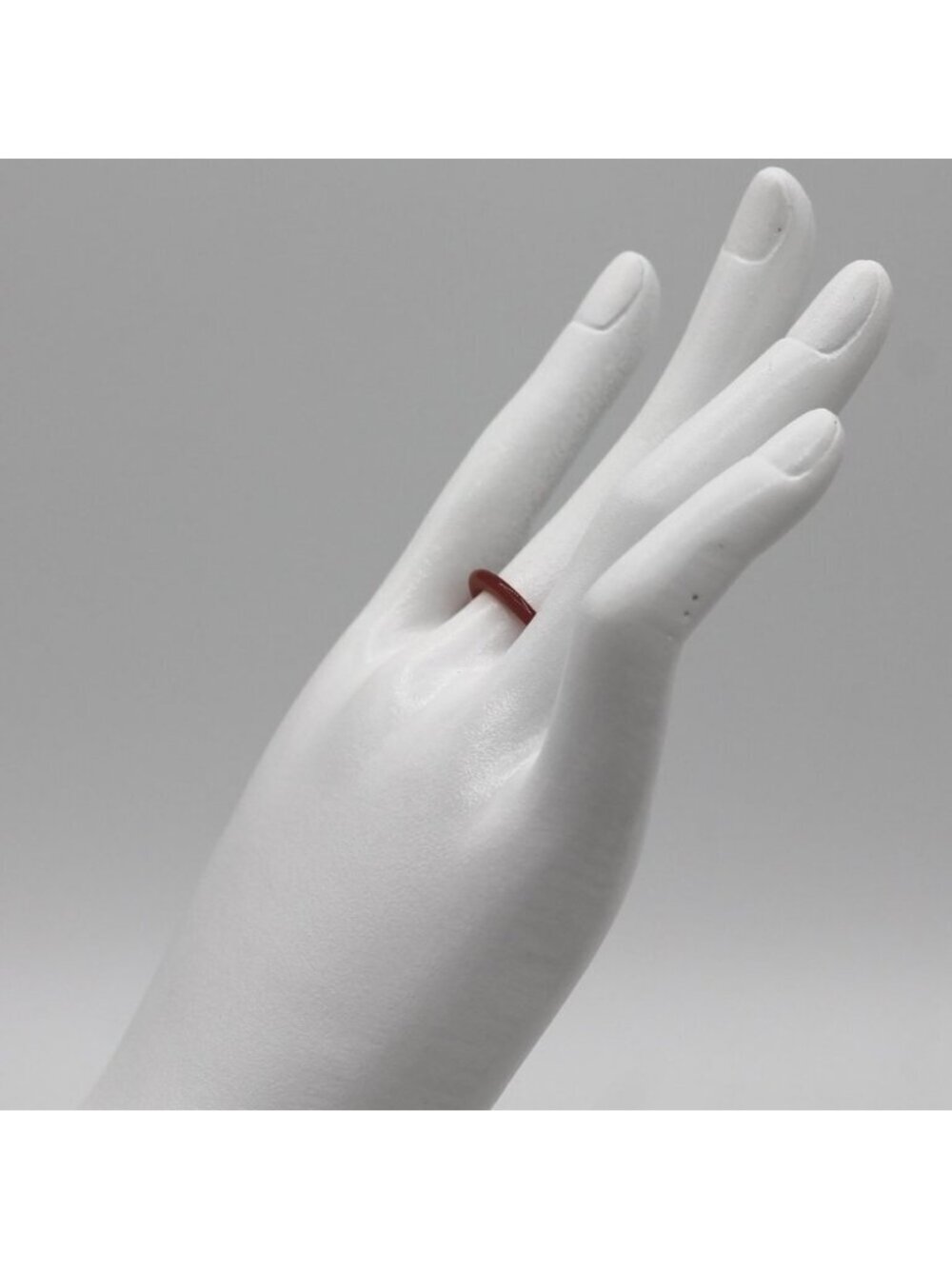 Ring natural dark orange stone 2.5mm - Picture 3 of 7